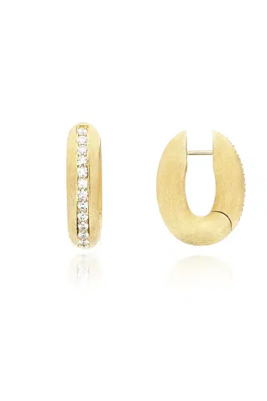 NANIS Diamond Line Libera Huggie Earrings | Thumbnail 1