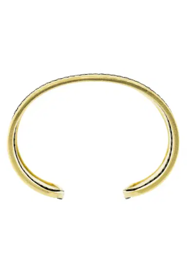 TODD REED Diamond Line Wide Gold Cuff | Thumbnail 6