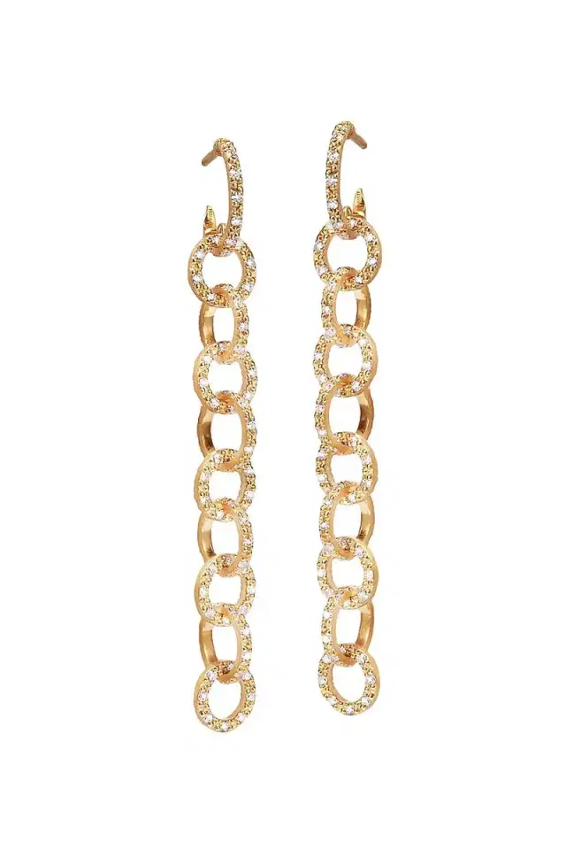 Coomi Diamond Link Design Earrings