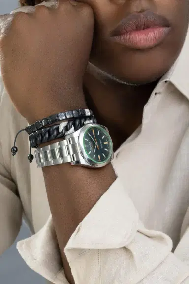 ROBERTO DEMEGLIO Diamond Link Groumette Stretch Bracelet | Thumbnail 4