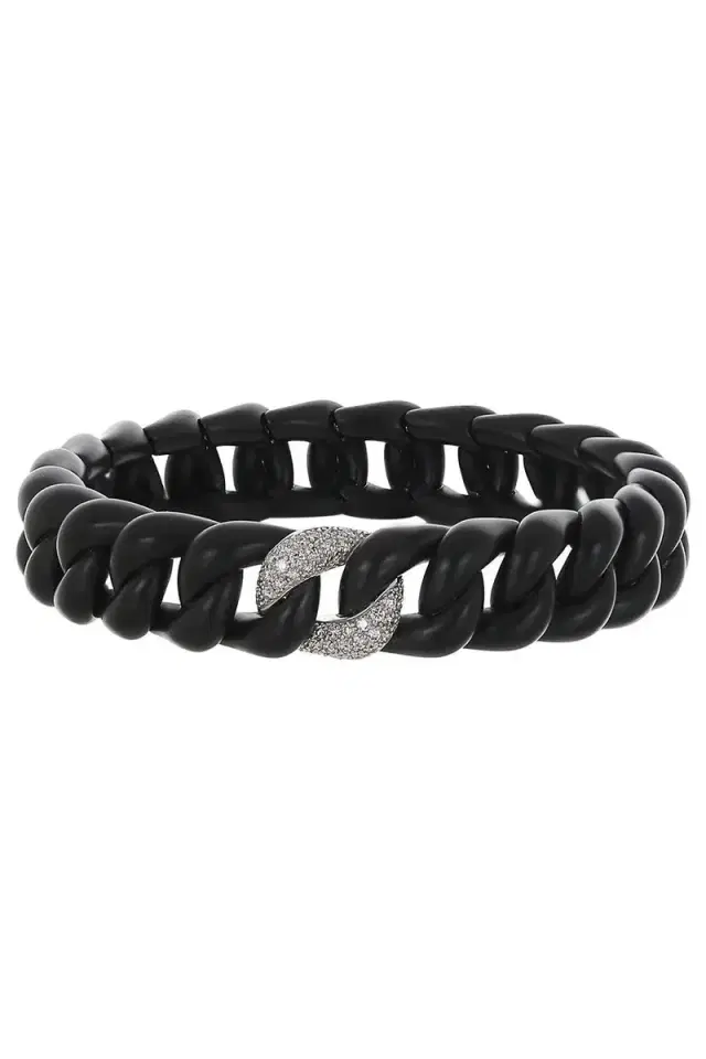 ROBERTO DEMEGLIO Diamond Link Groumette Stretch Bracelet