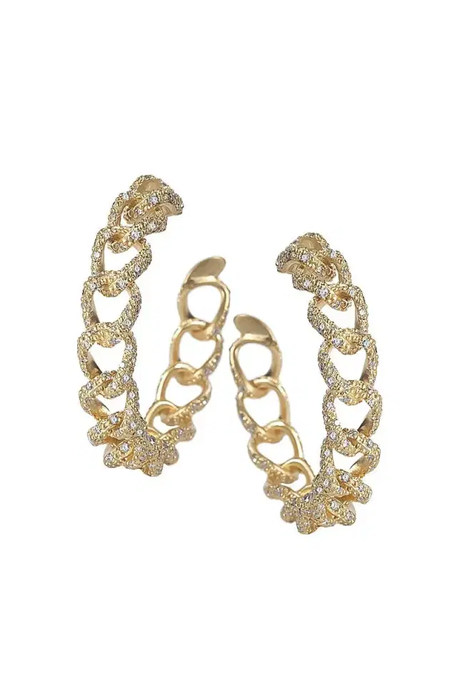 Coomi Diamond Link Hoop Earrings