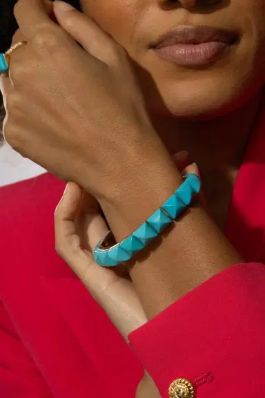 ALETTO BROTHERS Diamond Lock Piramide Turquoise Bracelet | Thumbnail 2 ALETTO BROTHERS Diamond Lock Piramide Turquoise Bracelet | Thumbnail 2