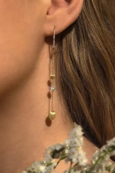 NANIS Diamond Long Drop Earrings | Thumbnail 2