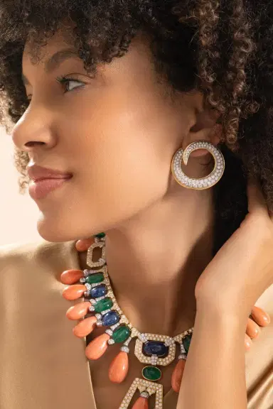 DAVID WEBB Diamond Loop Earrings | Thumbnail 4