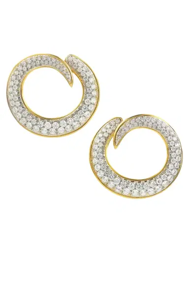 DAVID WEBB Diamond Loop Earrings | Thumbnail 1