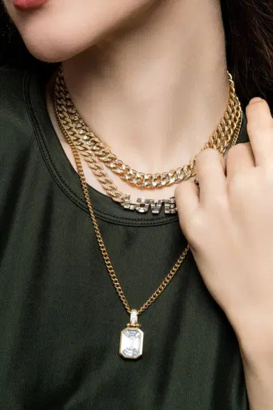 SHAY JEWELRY Diamond LOVE Medium Link Necklace | Thumbnail 4