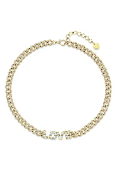 SHAY JEWELRY Diamond LOVE Medium Link Necklace | Thumbnail 1