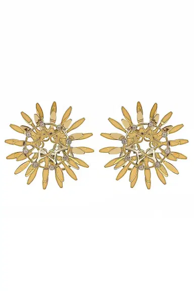 CAROL KAUFFMANN Diamond Mandala Hoop Earrings | Thumbnail 1