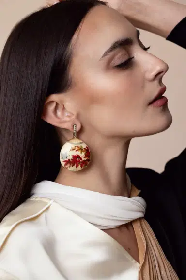 Silvia Furmanovich Diamond Marquetry Earrings | Thumbnail 2