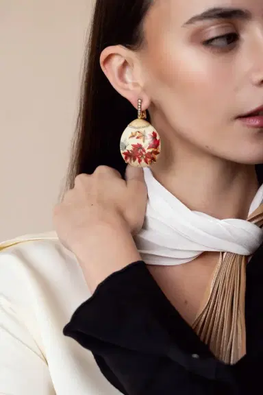 Silvia Furmanovich Diamond Marquetry Earrings | Thumbnail 3