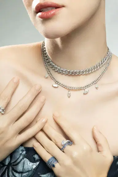 SHAY JEWELRY Diamond Marquise Drop Choker Necklace | Thumbnail 2