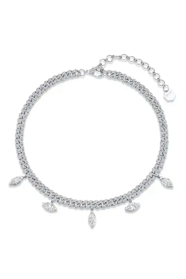 SHAY JEWELRY Diamond Marquise Drop Choker Necklace | Thumbnail 1