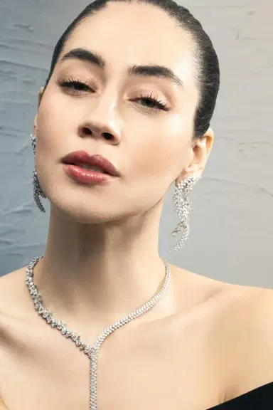 YEPREM Diamond Marquise Round Y Couture Drop Earrings | Thumbnail 3 YEPREM Diamond Marquise Round Y Couture Drop Earrings | Thumbnail 3