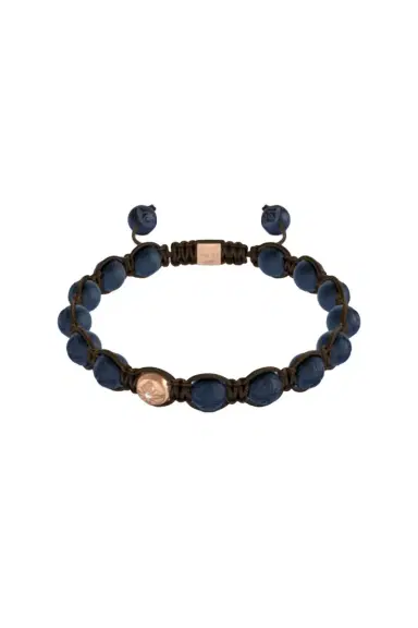 SHAMBALLA JEWELS Diamond Matte Blue Braided Bracelet | Thumbnail 1