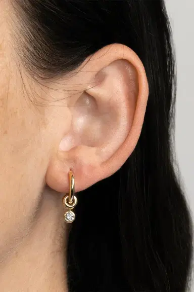 Spinelli Kilcollin Diamond Micro Zahra Hoop Earrings | Thumbnail 2