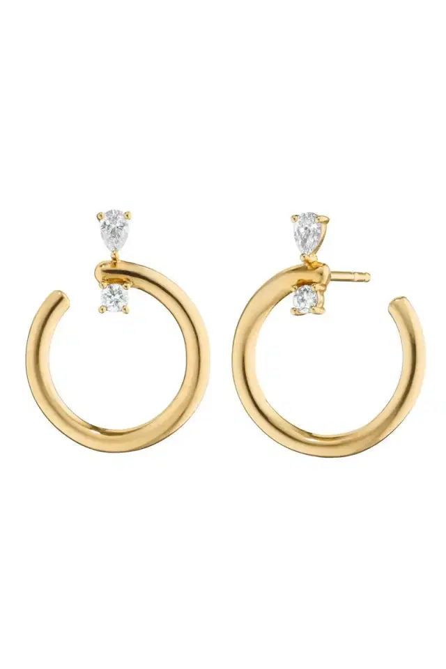 MONICA RICH KOSANN Diamond Midi Galaxy Hoop Earrings