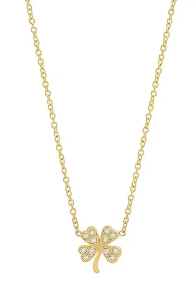 Jennifer Meyer Diamond Mini Clover Necklace