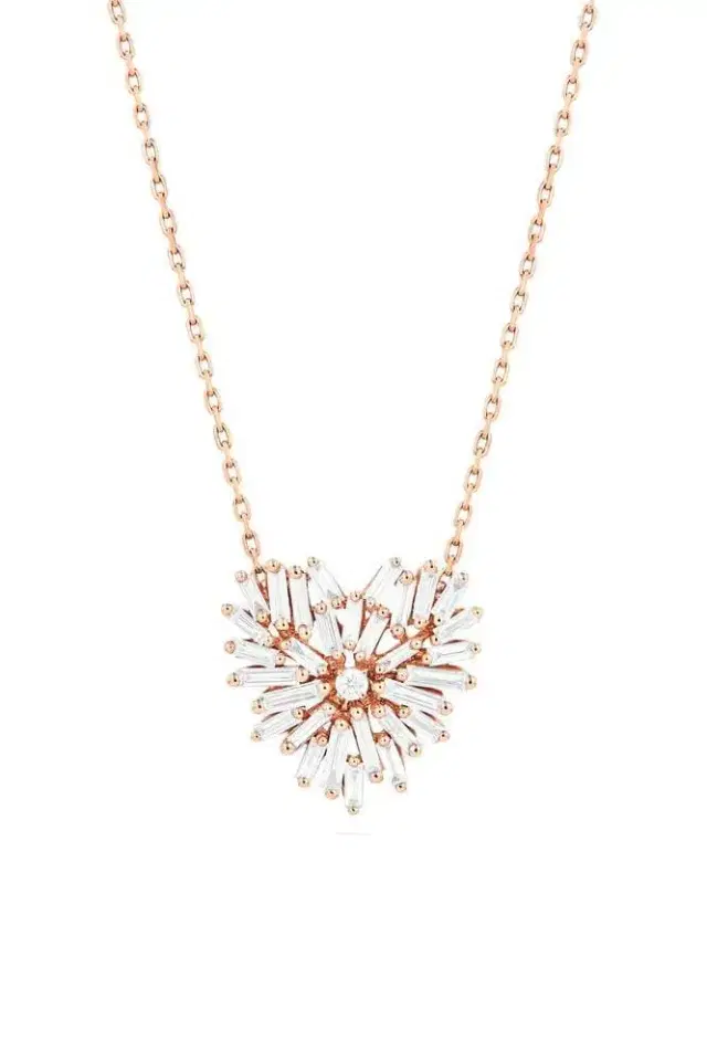 Suzanne Kalan Diamond Mini Heart Necklace