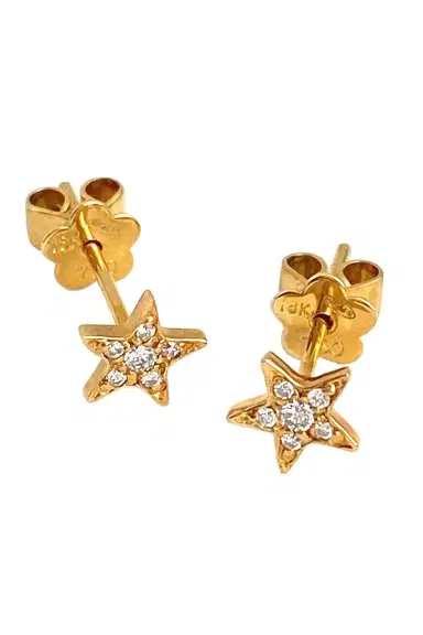 STEFERE Diamond Mini Lucky Stars Earrings | Thumbnail 1 STEFERE Diamond Mini Lucky Stars Earrings | Thumbnail 1