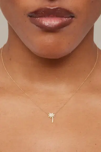 Jennifer Meyer Diamond Mini Palm Tree Necklace | Thumbnail 2