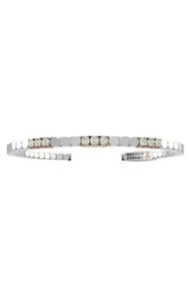 ROBERTO DEMEGLIO Diamond Nine Section White Dado Stretch Bracelet | Thumbnail 1