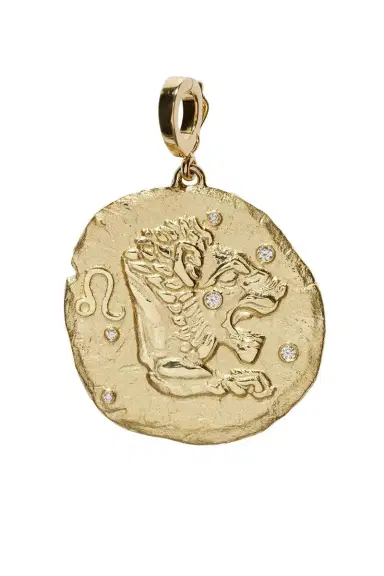 Azlee Diamond Of The Stars Leo Large Coin Charm | Thumbnail 1 Azlee Diamond Of The Stars Leo Large Coin Charm | Thumbnail 1