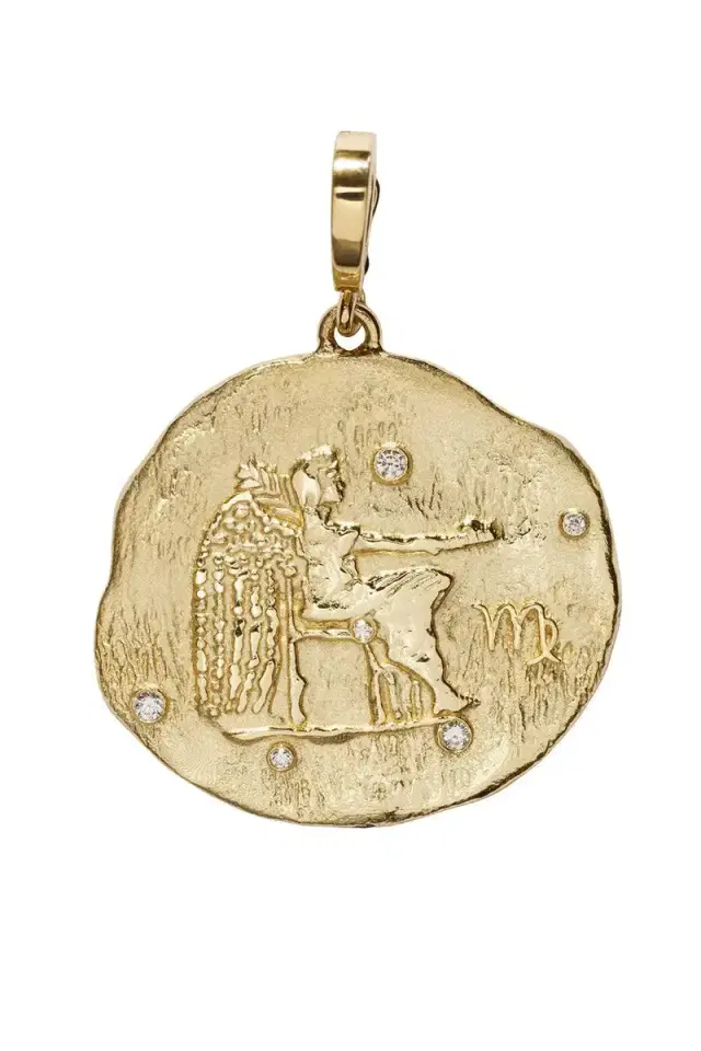 Azlee Diamond Of The Stars Virgo Large Coin Charm