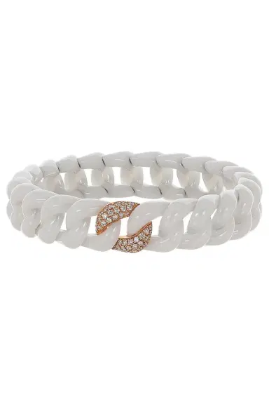 ROBERTO DEMEGLIO Diamond One Link Groumette Stretch Bracelet | Thumbnail 1