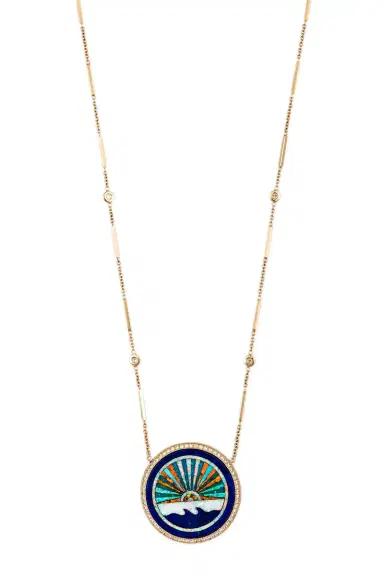 Jacquie Aiche Diamond Opal Turquoise Sunshine Necklace | Thumbnail 1