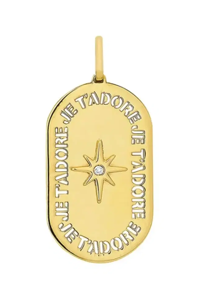 CAROL KAUFFMANN Diamond Oval Je T'adore Pendant