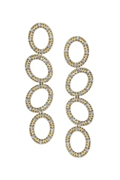 Coomi Diamond Paisley Engraved Four Link Earrings | Thumbnail 1