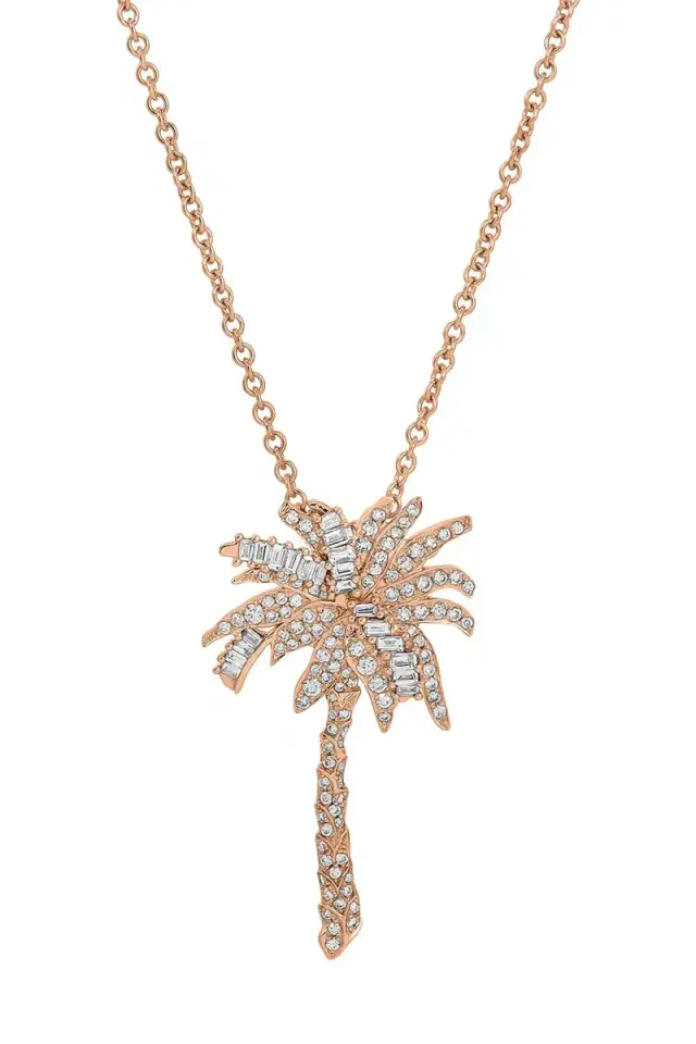 Anita Ko Diamond Palm Tree Necklace