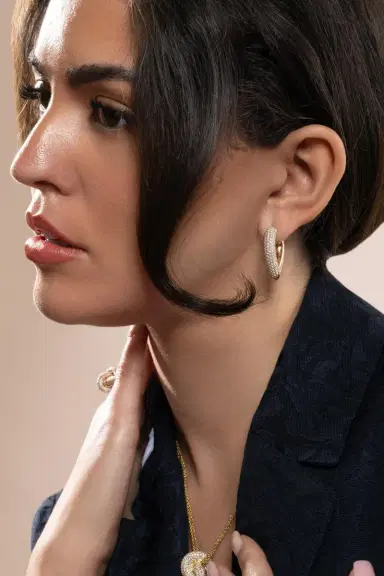 Engelbert 1920 Diamond Pave Big Drop Link Earrings | Thumbnail 2 Engelbert 1920 Diamond Pave Big Drop Link Earrings | Thumbnail 2