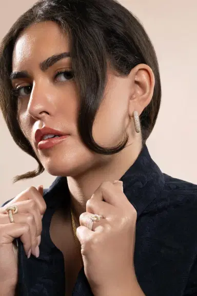 Engelbert 1920 Diamond Pave Big Drop Link Earrings | Thumbnail 3 Engelbert 1920 Diamond Pave Big Drop Link Earrings | Thumbnail 3