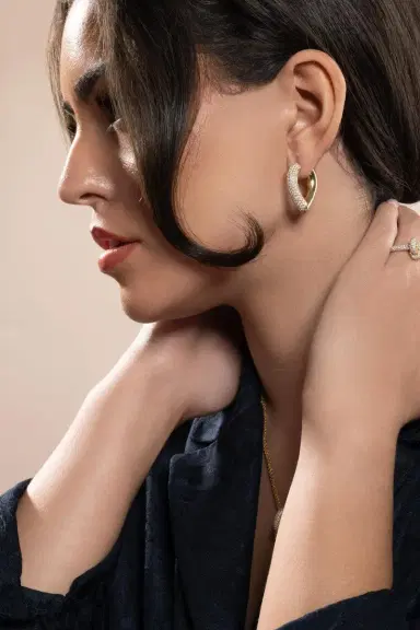 Engelbert 1920 Diamond Pave Big Drop Link Earrings | Thumbnail 4 Engelbert 1920 Diamond Pave Big Drop Link Earrings | Thumbnail 4
