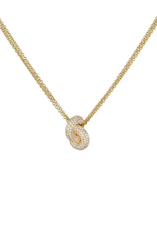 Engelbert 1920 Diamond Pave Big Legacy Knot Pendant Necklace