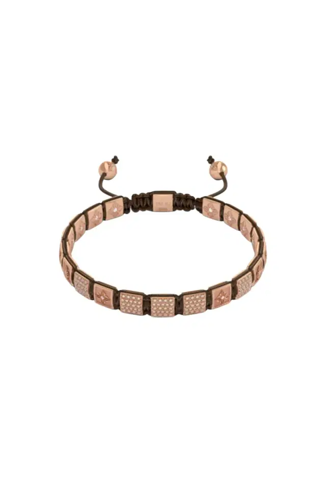 SHAMBALLA JEWELS Diamond Pave Brown Lock Bracelet