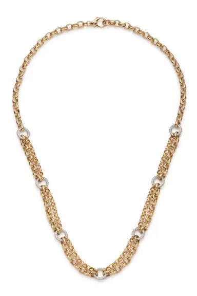 Foundrae Diamond Pave Festoon Chain Necklace | Thumbnail 1