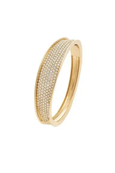 MARCO BICEGO Diamond Pavé Lunaria Bangle Bracelet | Thumbnail 1 MARCO BICEGO Diamond Pavé Lunaria Bangle Bracelet | Thumbnail 1
