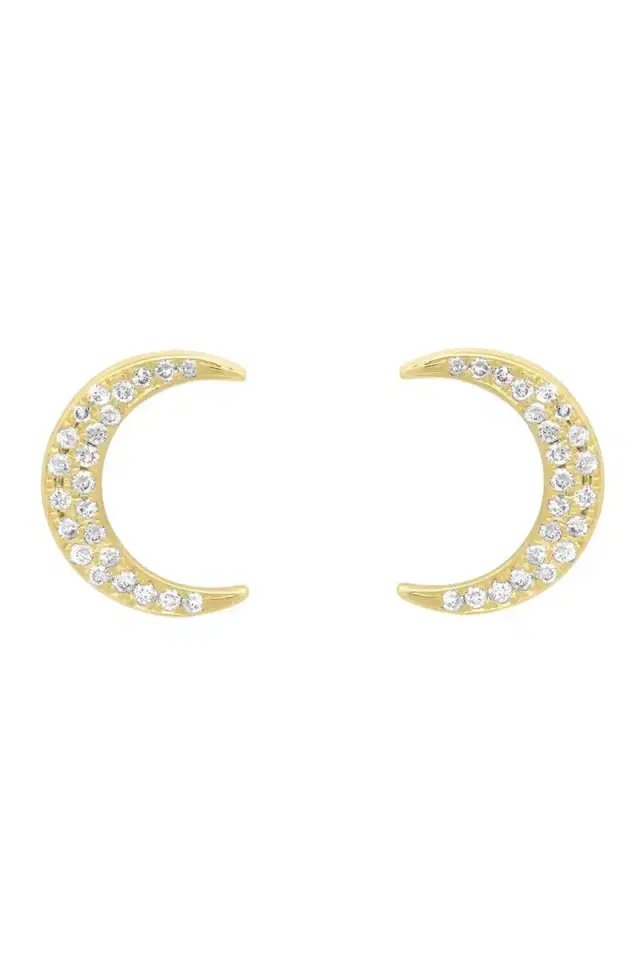 Jennifer Meyer Diamond Pave Mini Carson Stud Earrings