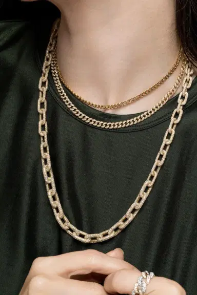 SHAY JEWELRY Diamond Pave Mini Link Choker Necklace | Thumbnail 2