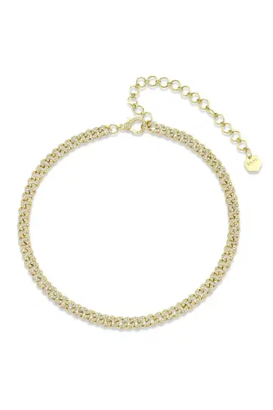 SHAY JEWELRY Diamond Pave Mini Link Choker Necklace | Thumbnail 1