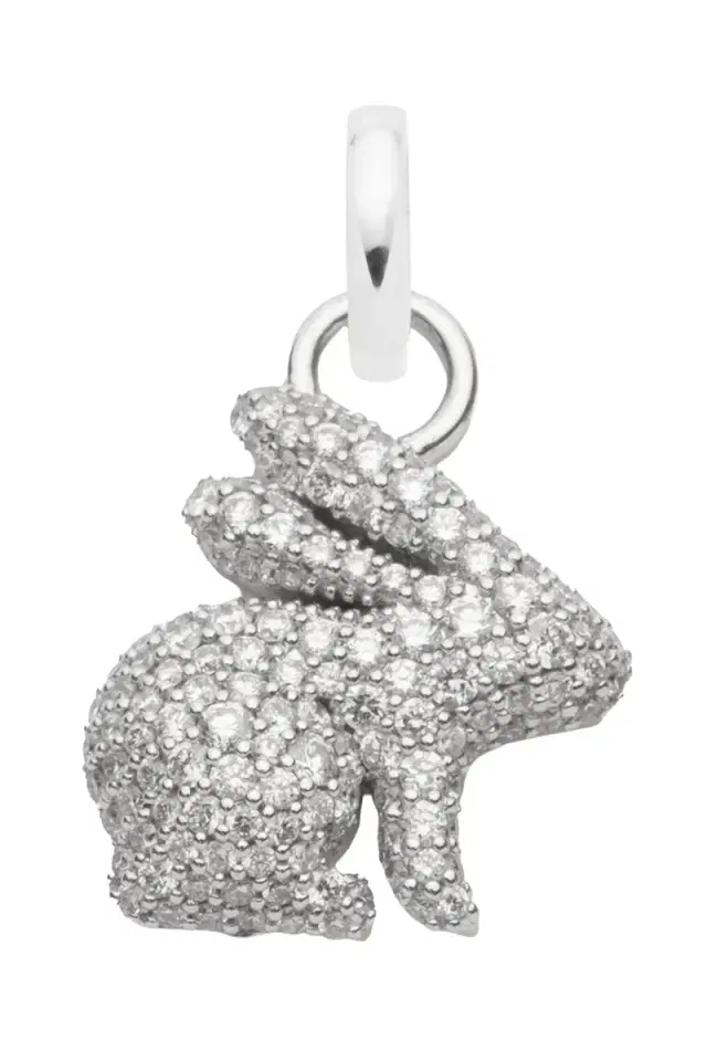 Foundrae Diamond Pavé Snow Diamond Bunny Pendant