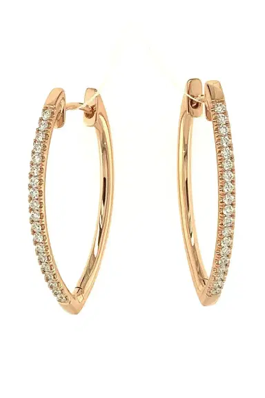 LISA NIK Diamond Pear Hoop Earrings | Thumbnail 1 LISA NIK Diamond Pear Hoop Earrings | Thumbnail 1