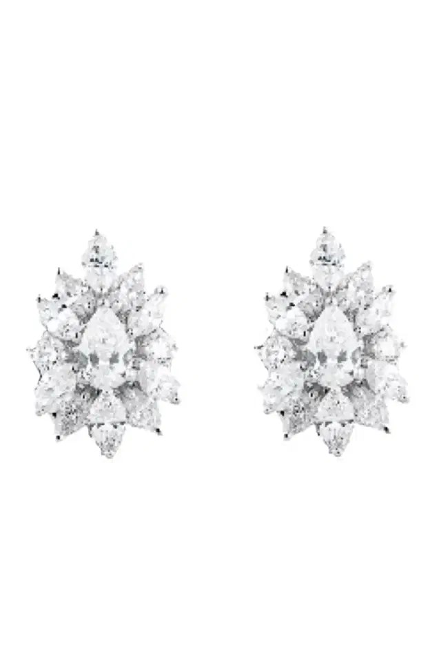 YEPREM Diamond Pear Marquise Stud Earrings
