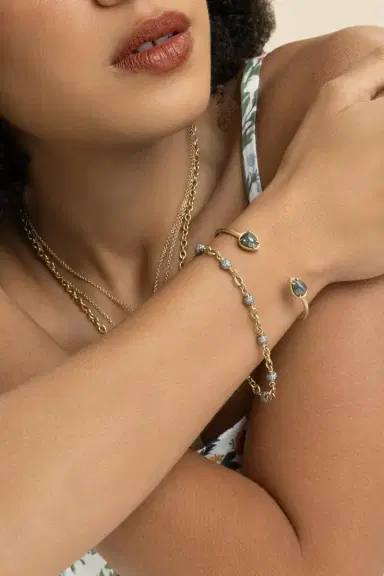 Sylva & Cie Diamond Pear Rough Cut Bracelet | Thumbnail 2