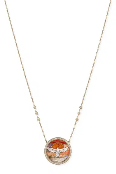 Jacquie Aiche Diamond Pearl Thunderbird Scenic Necklace | Thumbnail 1