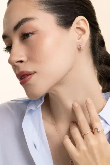 Sophie Bille Brahe Diamond Petite Boucle Earrings | Thumbnail 3 Sophie Bille Brahe Diamond Petite Boucle Earrings | Thumbnail 3