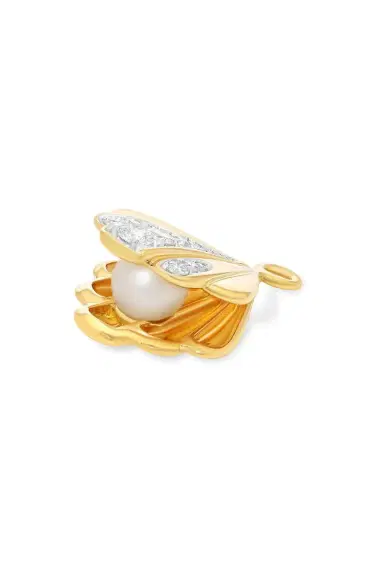 SARA WEINSTOCK Diamond Petite Sea Shell Charm | Thumbnail 3